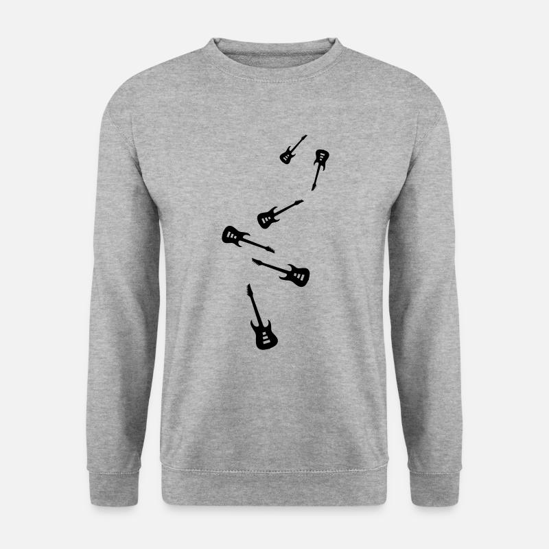 Gitarre Instrument - Unisex Pullover - Weißgrau meliert