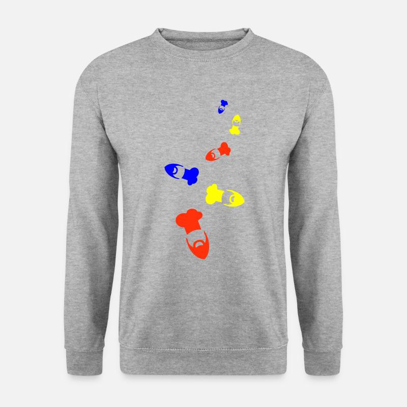 Kochmütze Chef - Unisex Pullover - Weißgrau meliert