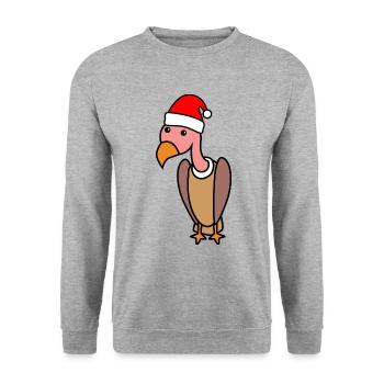 Vulture Comic Noël Noël - Sweat-shirt Unisexe - gris chiné - Devant - Alina (178cm) & Michal (187cm)