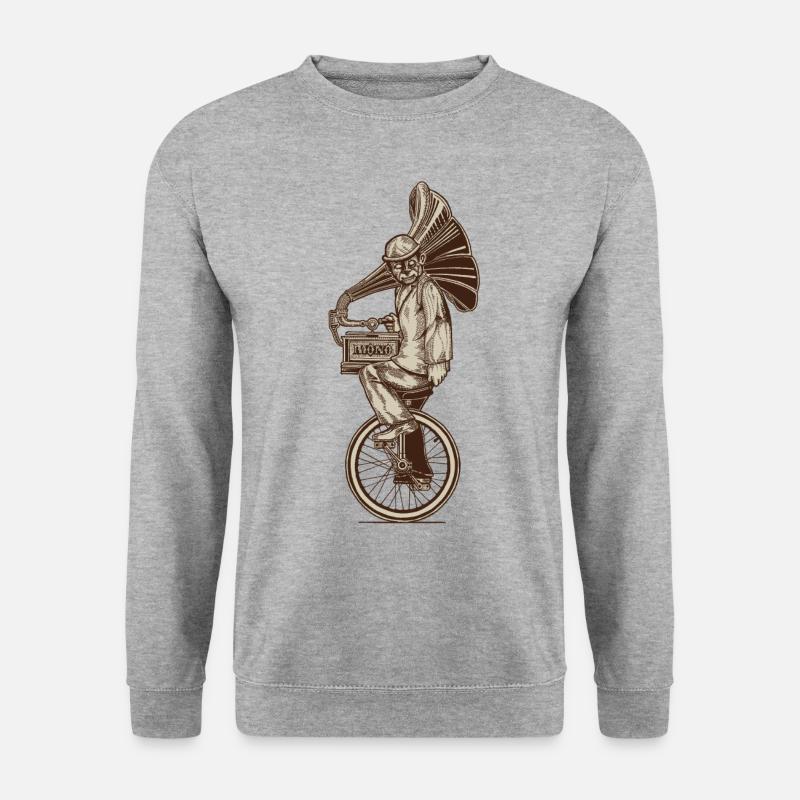 Mono - Farbvariation - Unisex Pullover - Weißgrau meliert
