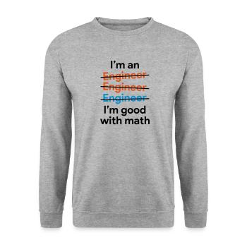 Engineer and math - Unisex Sweatshirt - salt & pepper - Front - Alina (178cm) & Michal (187cm)