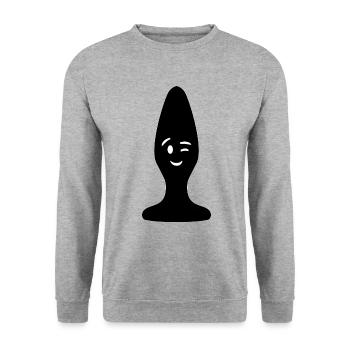 Plug Anal Butt Sex Toys Amour - Sweat-shirt Unisexe - gris chiné - Devant - Alina (178cm) & Michal (187cm)