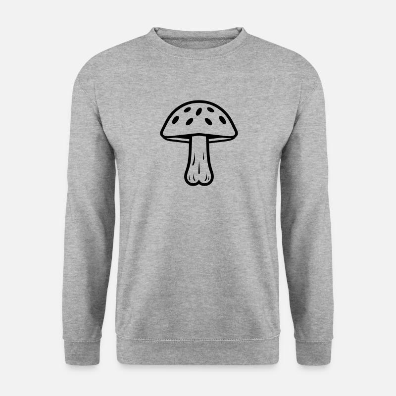 Pilz - Unisex Pullover - Weißgrau meliert