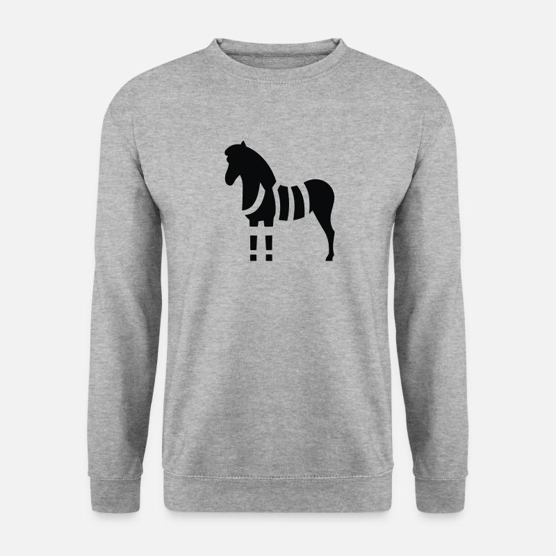 Zebra - Unisex Pullover - Weißgrau meliert