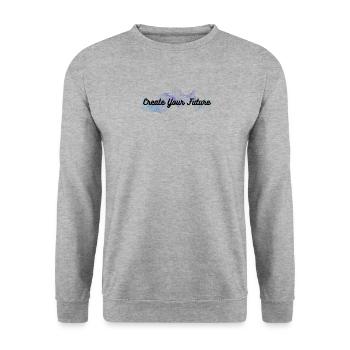 Strengthen your path: Create your future - Unisex Sweatshirt - salt & pepper - Front - Alina (178cm) & Michal (187cm)