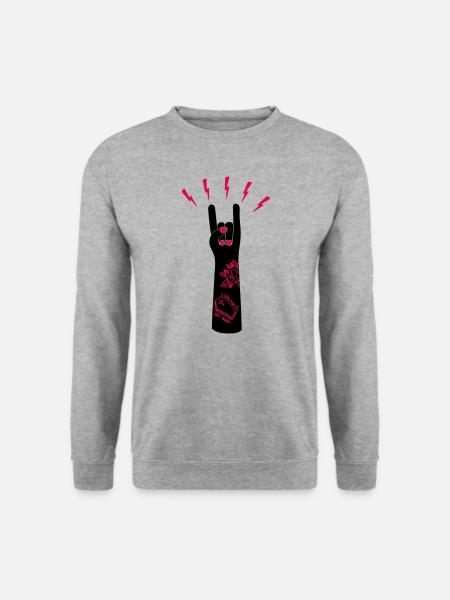 Rock ’n’ Roll - Unisex Pullover - Weißgrau meliert