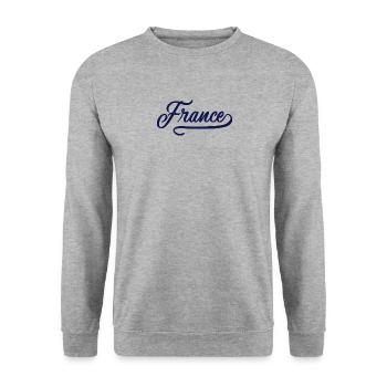 France - Sweat-shirt Unisexe - gris chiné - Devant - Alina (178cm) & Michal (187cm)