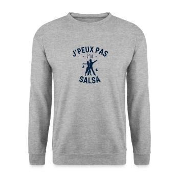 J peux pas j ai Salsa - Sweat-shirt Unisexe - gris chiné - Devant - Alina (178cm) & Michal (187cm)