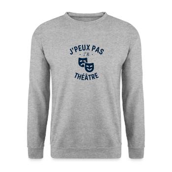 J peux pas j ai Théâtre - Sweat-shirt Unisexe - gris chiné - Devant - Alina (178cm) & Michal (187cm)
