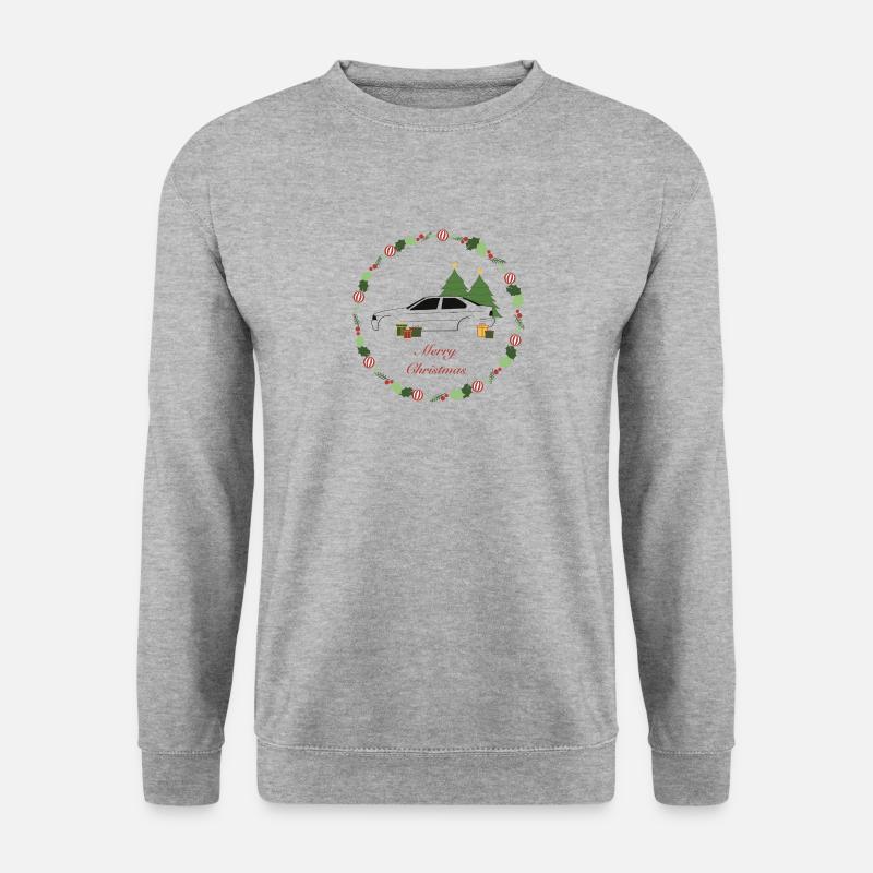 Christmas Car - Unisex Pullover - Weißgrau meliert
