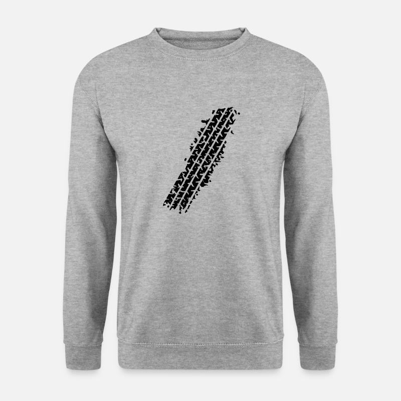 REIFEN-TRACK - Unisex Pullover - Weißgrau meliert