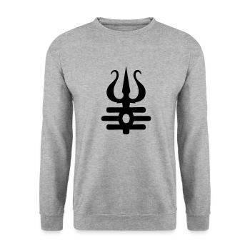 Shiva - Unisex Pullover - Weißgrau meliert - Vorne - Alina (178cm) & Michal (187cm)