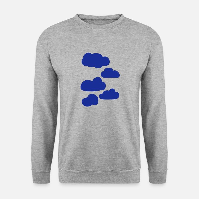 Wolken - Unisex Pullover - Weißgrau meliert
