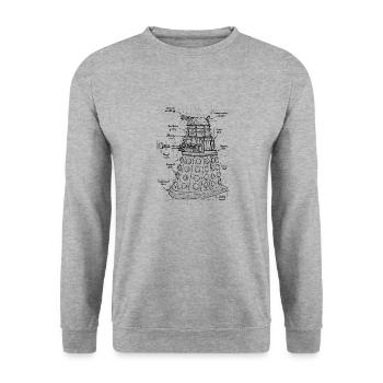 Exterminate project - Sweat-shirt Unisexe - gris chiné - Devant - Alina (178cm) & Michal (187cm)