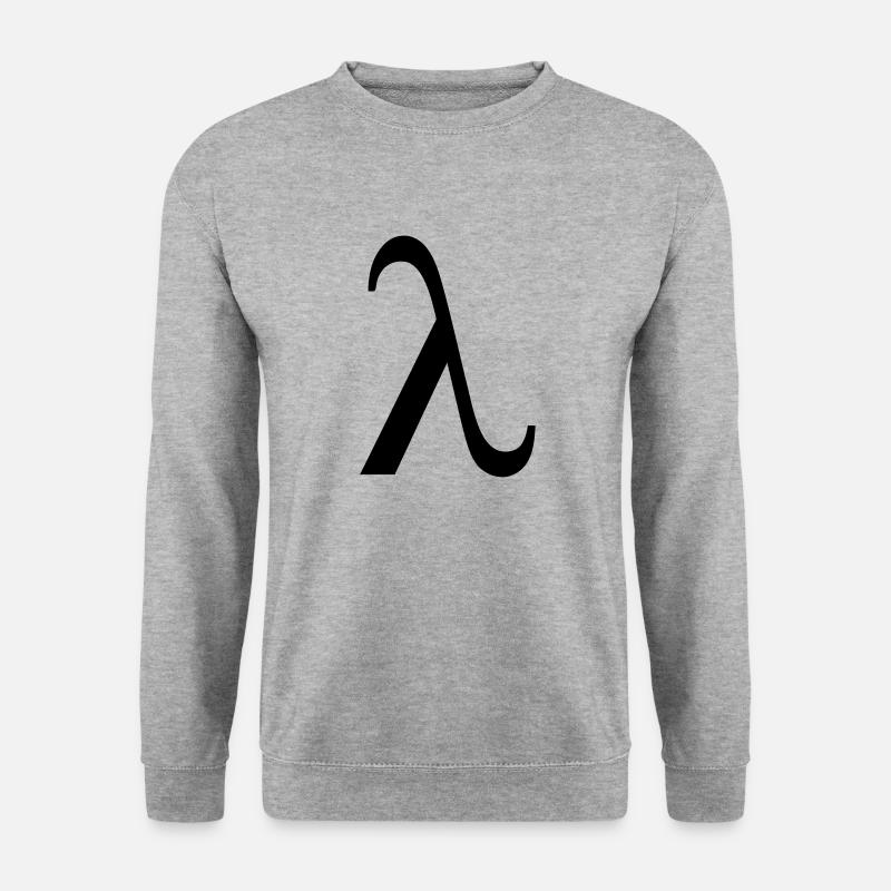 Lambda - Unisex Pullover - Weißgrau meliert