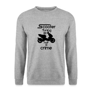 Scooter tuning is not a crime! Vol. III HQ - Unisex Pullover - Weißgrau meliert - Vorne - Alina (178cm) & Michal (187cm)