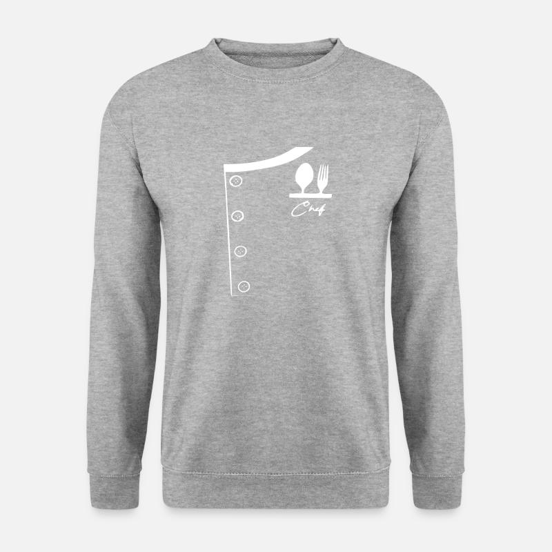Chefkoch - Unisex Pullover - Weißgrau meliert
