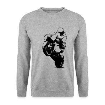 Moto-GP Racing - Unisex Sweatshirt - salt & pepper - Front - Alina (178cm) & Michal (187cm)