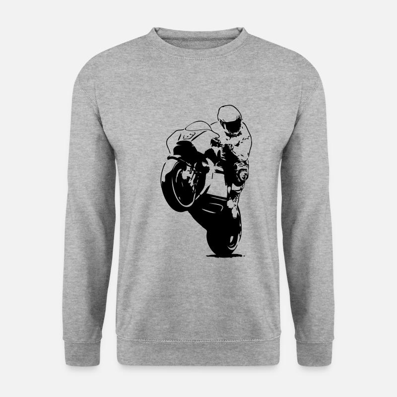 Moto-GP Racing - Unisex Pullover - Weißgrau meliert