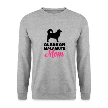 Alaskan Malamute - Unisex Pullover - Weißgrau meliert - Vorne - Alina (178cm) & Michal (187cm)