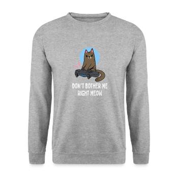 Gaming - don't bother me - cat - Unisex Sweatshirt - salt & pepper - Front - Alina (178cm) & Michal (187cm)