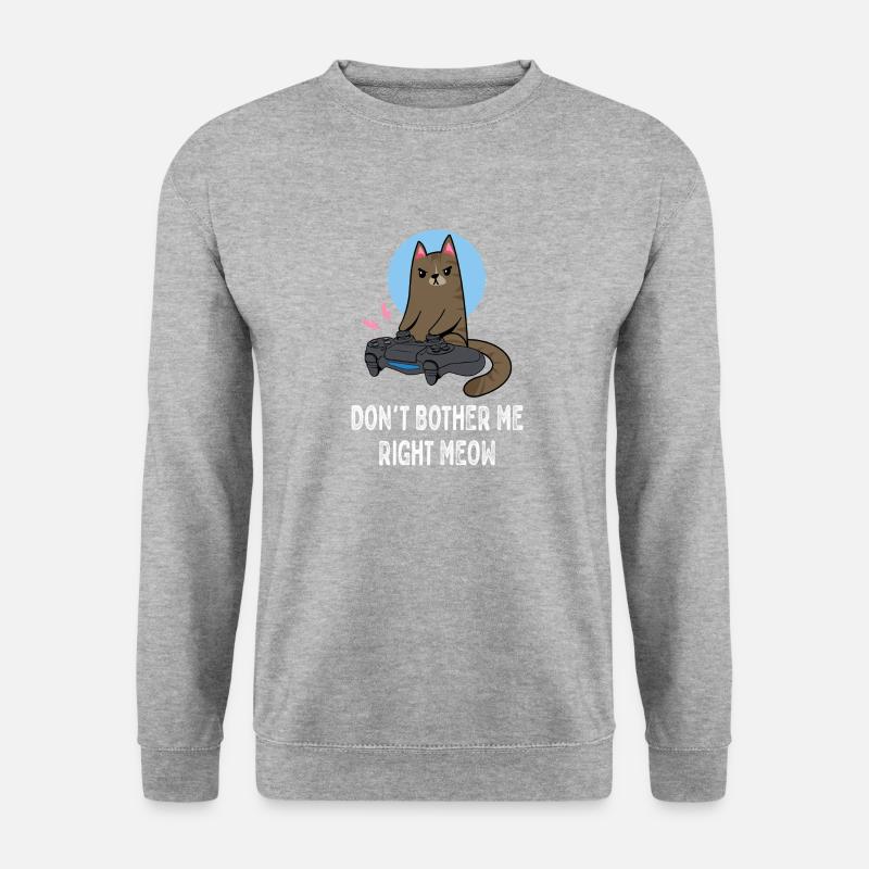 Gaming - don't bother me - cat - Unisex Sweatshirt - salt & pepper