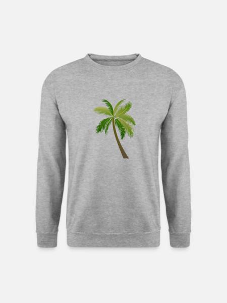 Palmen Baum Palmen - Unisex Pullover - Weißgrau meliert