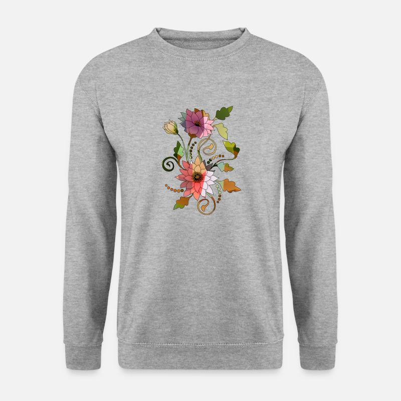 Fleurs - Sweat-shirt Unisexe - gris chiné