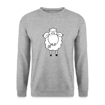 Sheep white - Unisex Sweatshirt - salt & pepper - Front - Alina (178cm) & Michal (187cm)