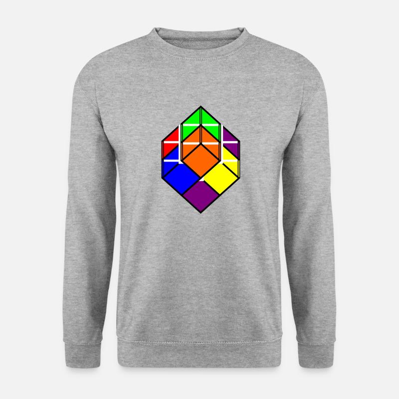 MagicCube - Unisex Pullover - Weißgrau meliert