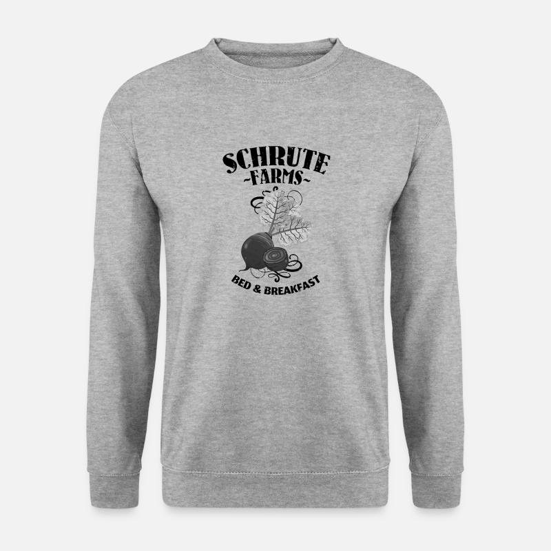 Schrute Bauer Landleben Geschenk - Unisex Pullover - Weißgrau meliert