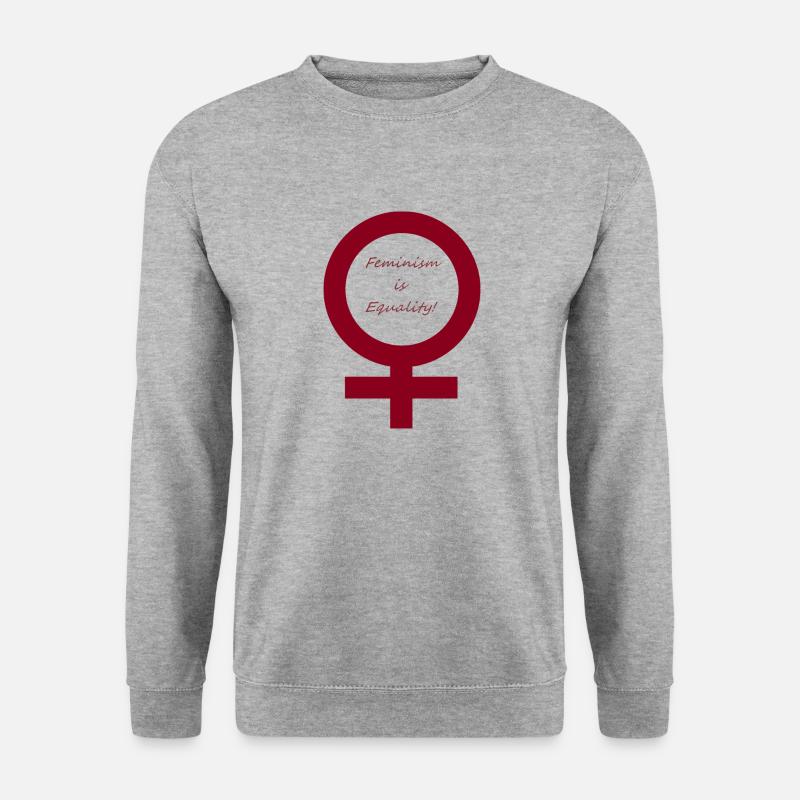 Feminism is Equality - Unisex Pullover - Weißgrau meliert