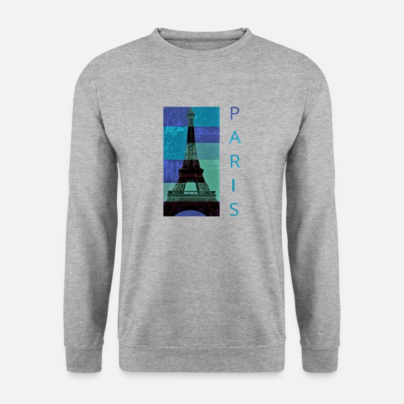 paris - Unisex Pullover - Weißgrau meliert