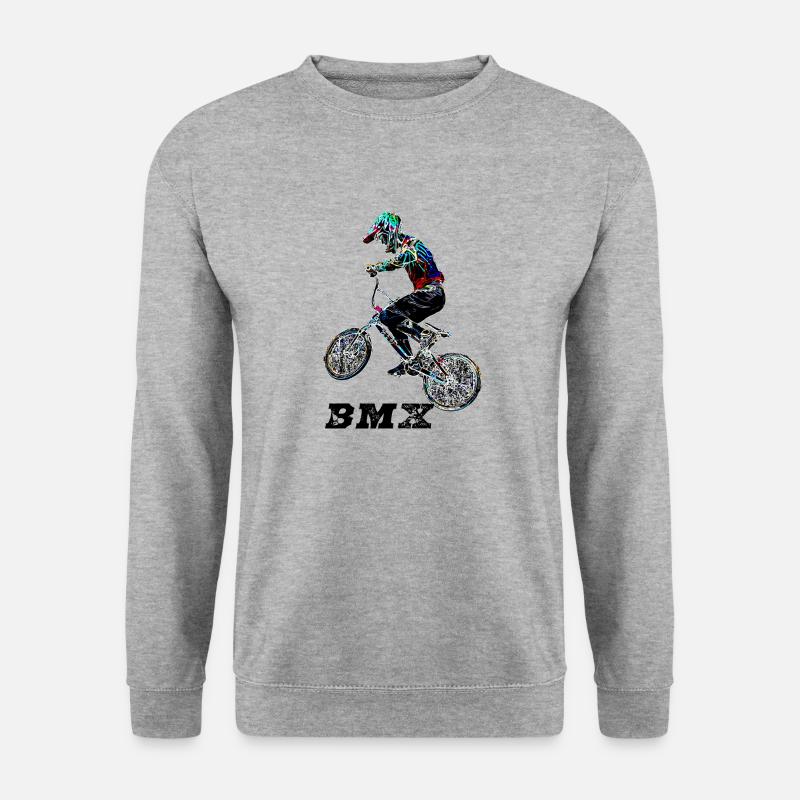 BMX - Unisex Pullover - Weißgrau meliert