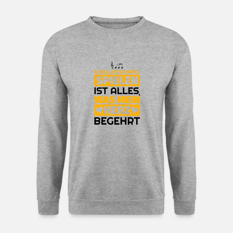 Schellentrommel Geschenke - Unisex Pullover - Weißgrau meliert