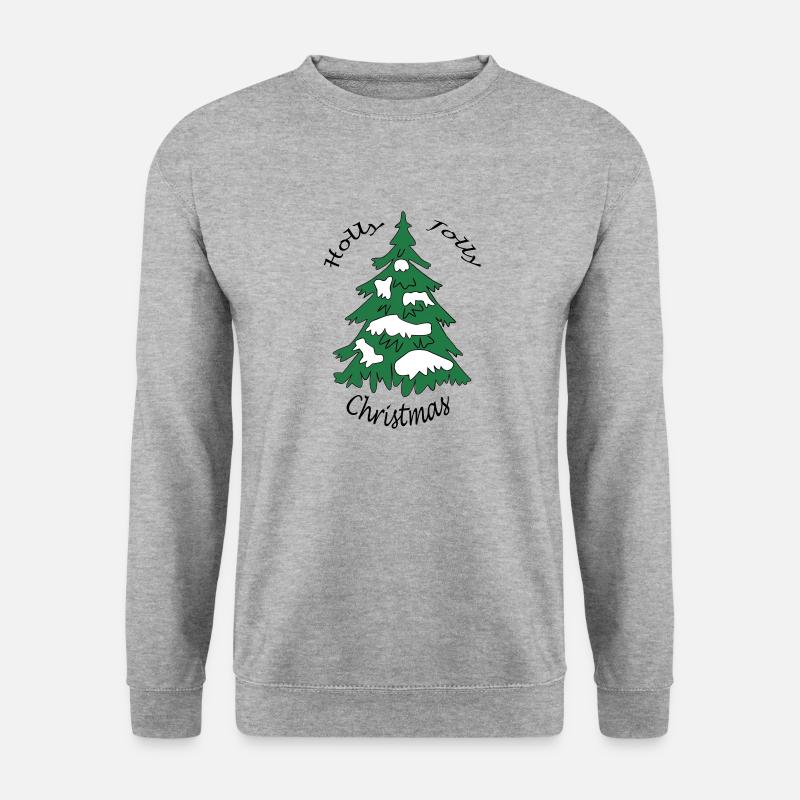 Holly Jolly Christmas - Unisex Pullover - Weißgrau meliert