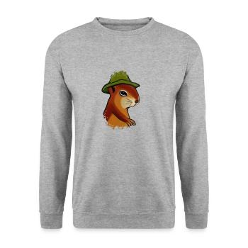 Écureuil Halloween mignon drôle animal automne 1 - Sweat-shirt Unisexe - gris chiné - Devant - Alina (178cm) & Michal (187cm)