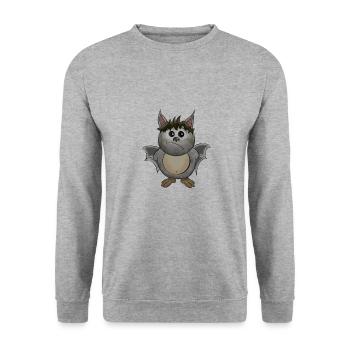 Tribas la petite chauve-souris - Sweat-shirt Unisexe - gris chiné - Devant - Alina (178cm) & Michal (187cm)