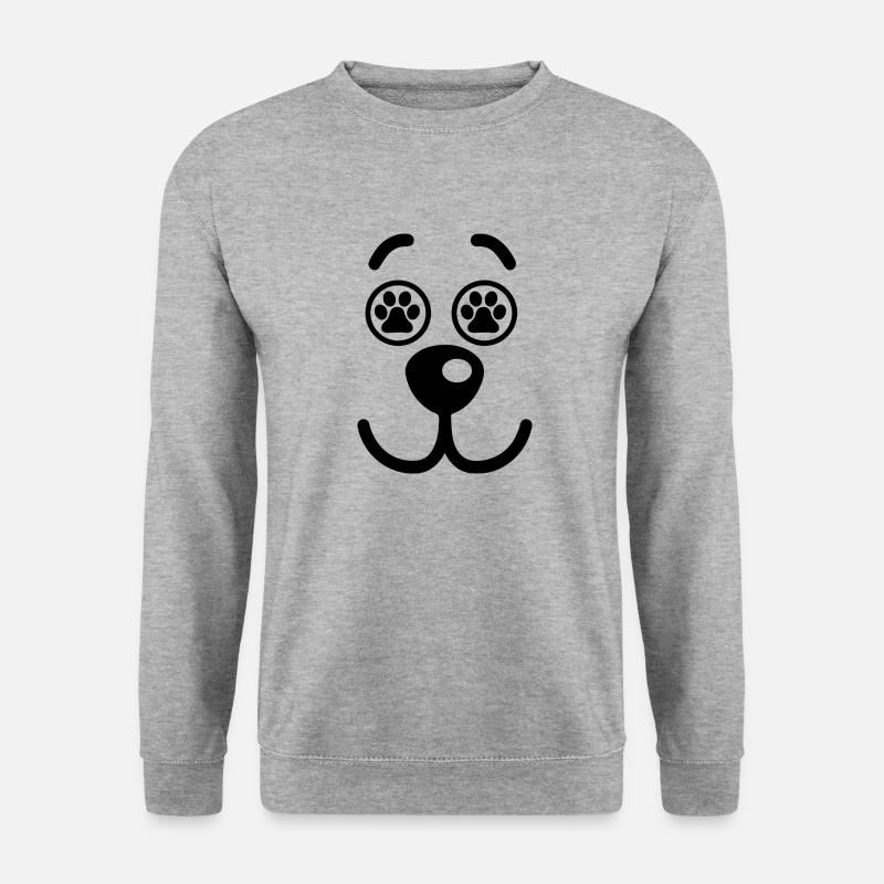 Hund Dog - Unisex Pullover - Weißgrau meliert