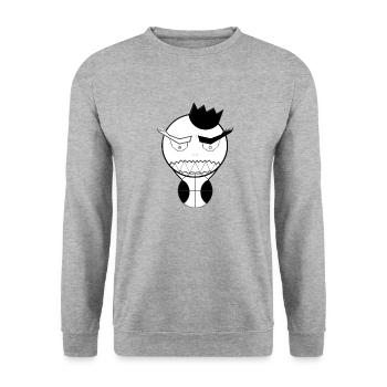 LankoFr - Sweat-shirt Unisexe - gris chiné - Devant - Alina (178cm) & Michal (187cm)