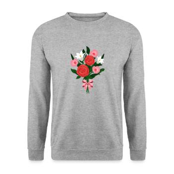 Florist Flower Plant Nature Gardener - Unisex Sweatshirt - salt & pepper - Front - Alina (178cm) & Michal (187cm)