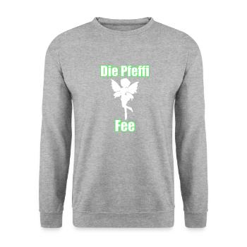 Die Pfeffi Fee - Unisex Pullover - Weißgrau meliert - Vorne - Alina (178cm) & Michal (187cm)