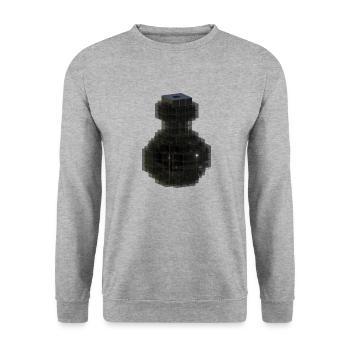Pitch Black T Shirt Crystal Elixir Wizard Craft - Unisex Sweatshirt - salt & pepper - Front - Alina (178cm) & Michal (187cm)