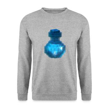 Witch Wizard Magic Potion Cube Bottle Ocean Blue - Unisex Sweatshirt - salt & pepper - Front - Alina (178cm) & Michal (187cm)