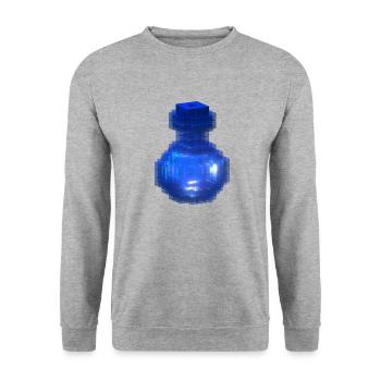 Blue Gothic Halloween Secret Potion Bottle Tshirt - Unisex Sweatshirt - salt & pepper - Front - Alina (178cm) & Michal (187cm)