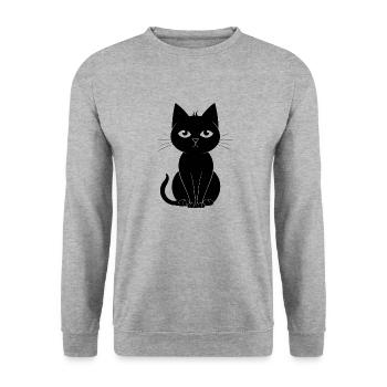 Cat Cat Kitten Cat Lady - Unisex Sweatshirt - salt & pepper - Front - Alina (178cm) & Michal (187cm)