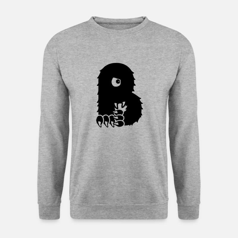 Monster Buchstabe B - Unisex Pullover - Weißgrau meliert
