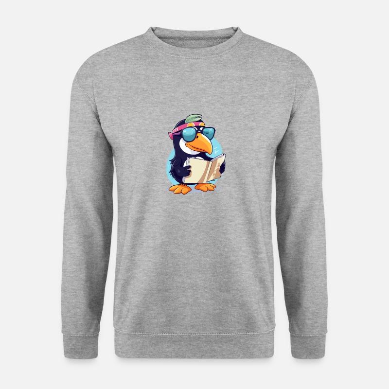 Alex der Tukan - Unisex Pullover - Weißgrau meliert