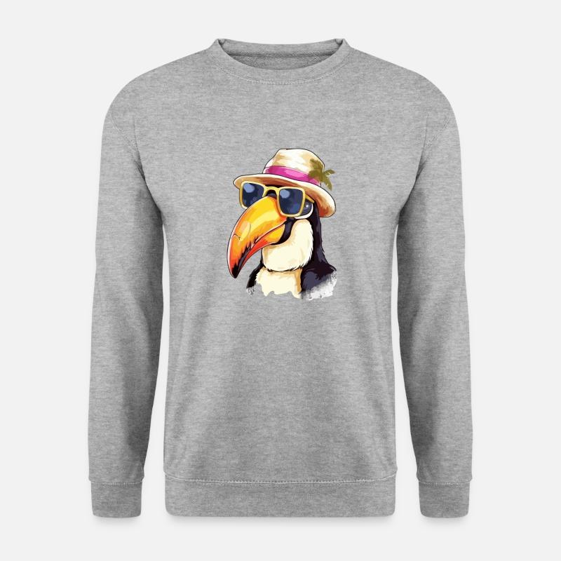 Johannes der Tukan - Unisex Pullover - Weißgrau meliert