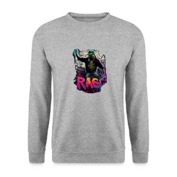 IMG 1641 - Unisex Pullover - Weißgrau meliert - Vorne - Alina (178cm) & Michal (187cm)